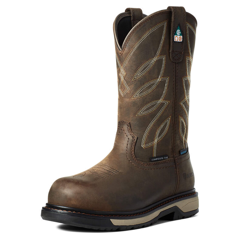 Ariat Arbeitsschuhe Damen - Riveter Csa Waterproof Composite Toe DunkelBraun ( WACNY-0385 )